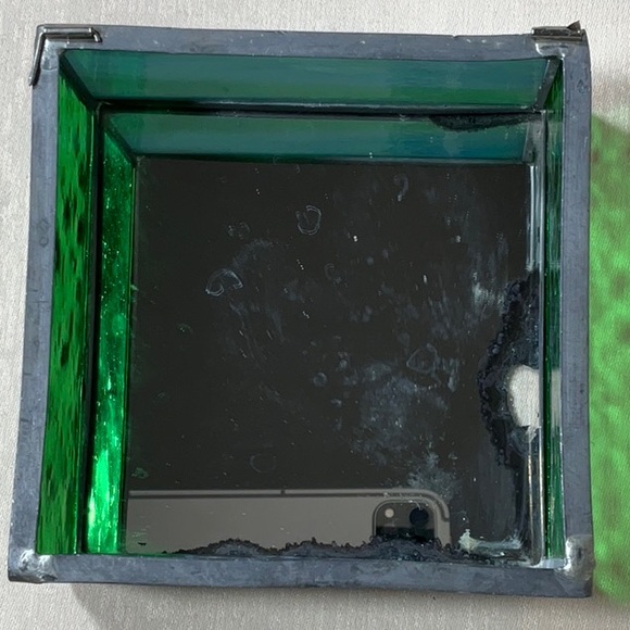 Vintage Art Noveau Stainglass Mirrored Box-Handcrafted - Picture 4 of 11